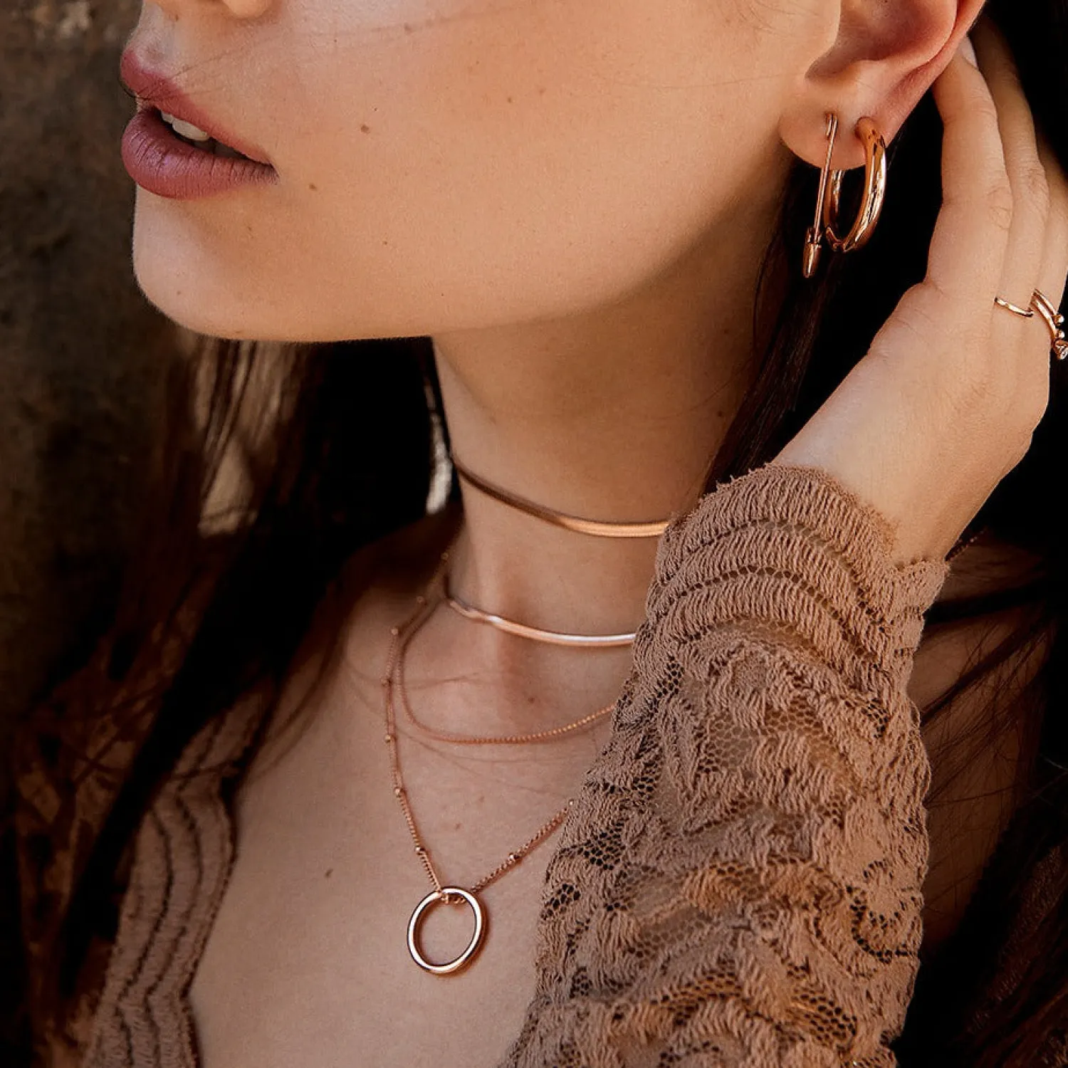 Filigrane Ketten | Hey Happiness Choker Rosegold Rose Gold