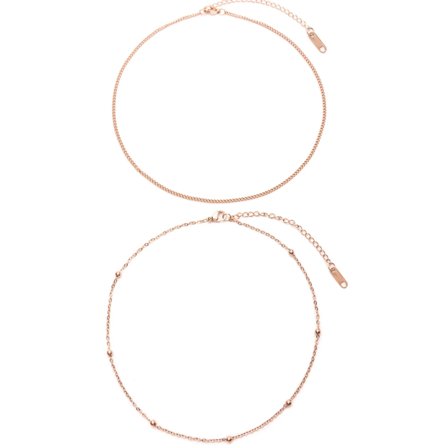 Choker Ketten | Filigrane Ketten | Hey Happiness Choker Set im Zarten Design Rosévergoldet Rose Gold