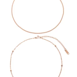 Choker Ketten | Filigrane Ketten | Hey Happiness Choker Set im Zarten Design Rosévergoldet Rose Gold