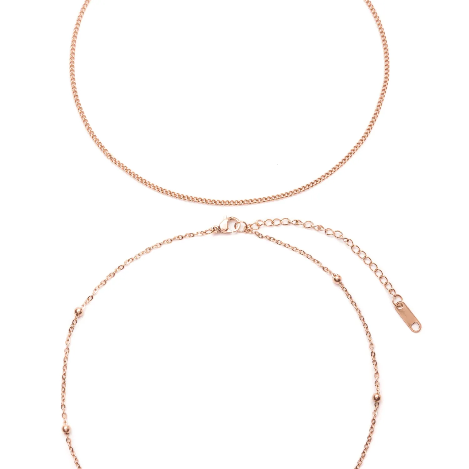 Choker Ketten | Filigrane Ketten | Hey Happiness Choker Set im Zarten Design Rosévergoldet Rose Gold