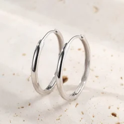 Creolen | Hey Happiness Chunky Creolen Mittelgroß Sterlingsilber