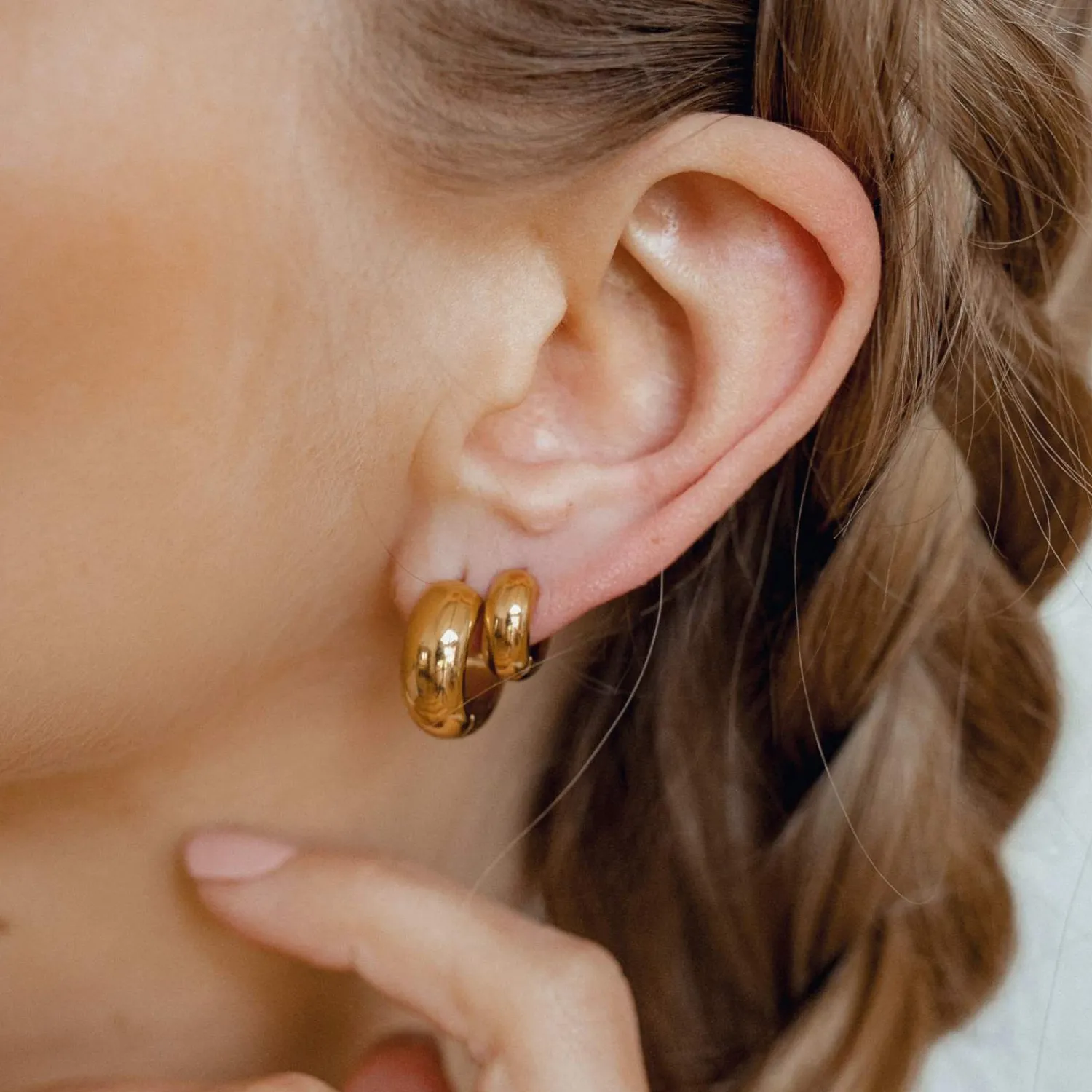 Earring Stack Sets | Creolen | Hey Happiness Chunky Creolen Ohrringe Set aus Edelstahl