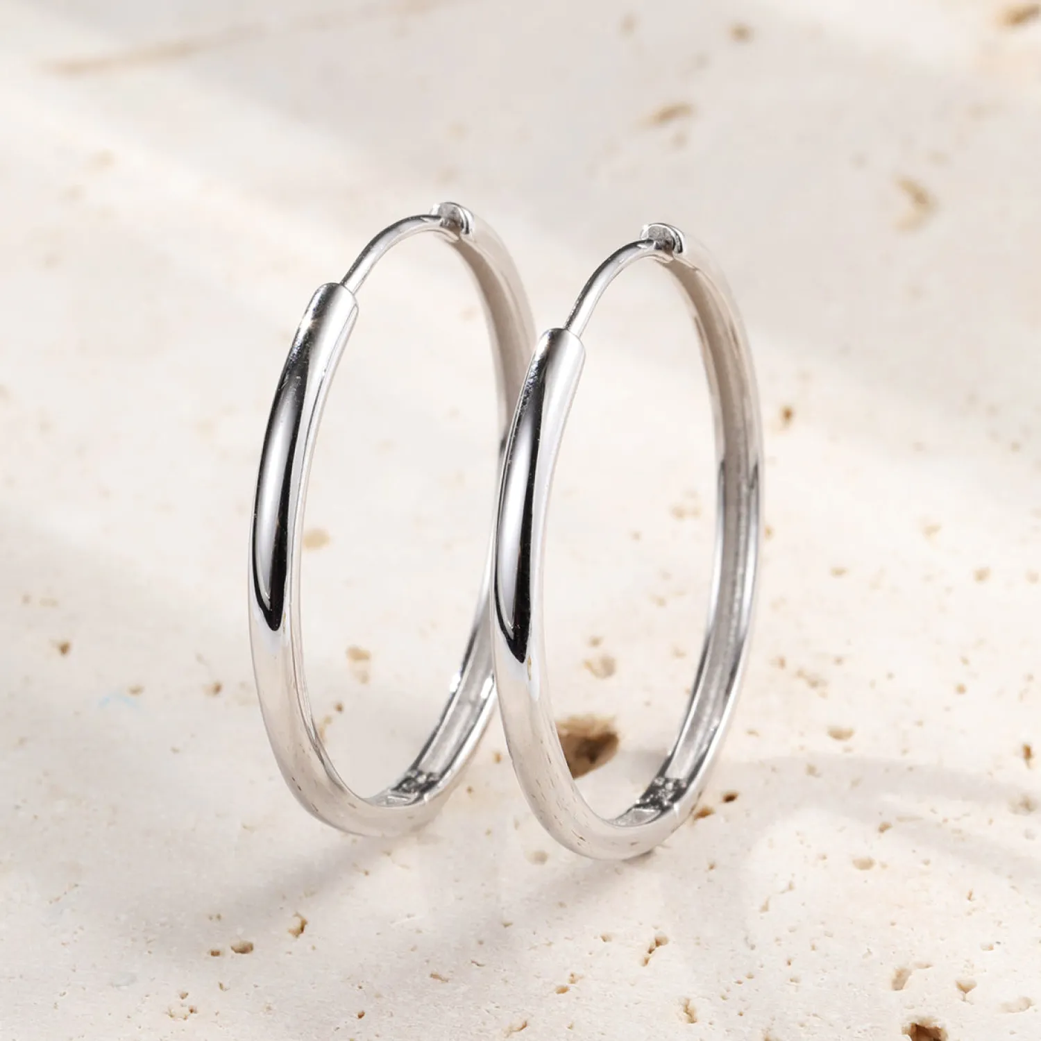 Creolen | Hey Happiness Chunky Große Creolen Sterlingsilber