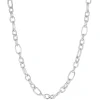 Statement Ketten | Hey Happiness Chunky Oval Figarokette in Silber Silver