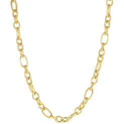 Statement Ketten | Hey Happiness Chunky Oval Figarokette in Gold