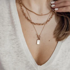 Statement Ketten | Hey Happiness Chunky Oval Figarokette in Rosegold Rose Gold