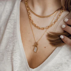 Statement Ketten | Hey Happiness Chunky Oval Figarokette in Gold