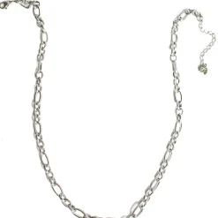 Statement Ketten | Hey Happiness Chunky Oval Figarokette in Silber Silver