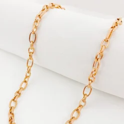 Statement Ketten | Hey Happiness Chunky Oval Figarokette in Rosegold Rose Gold