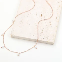 Perlenketten | Filigrane Ketten | Hey Happiness Cinque Kette mit Perlenanhänger Rosegold Rose Gold