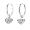 Creolen | Hey Happiness Creolen Herz Anhänger Sterlingsilber Silver