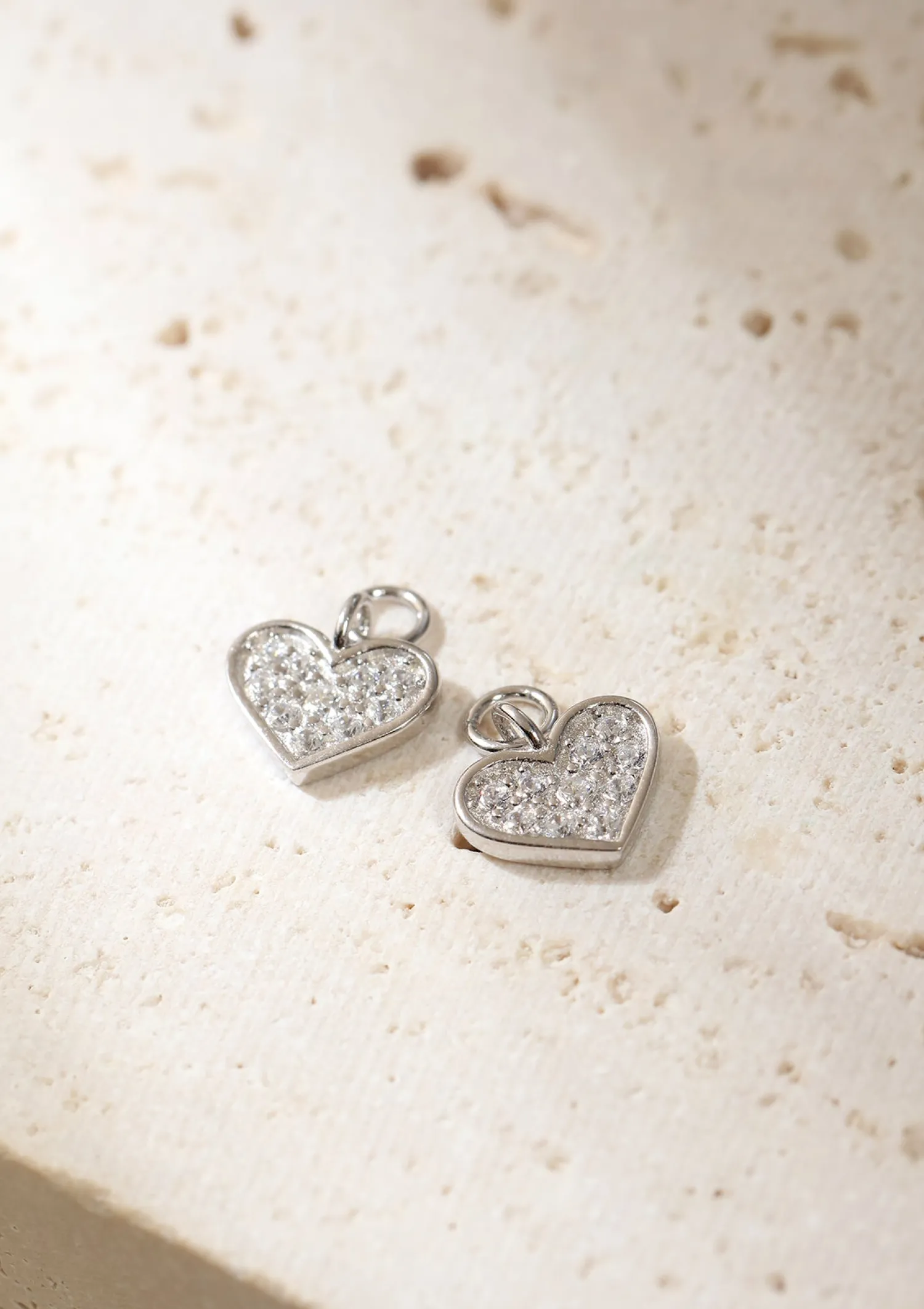 Creolen | Hey Happiness Creolen Herz Anhänger Sterlingsilber Silver