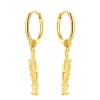 Creolen | Hey Happiness Creolen LOVE Anhänger Sterlingsilber in Gold