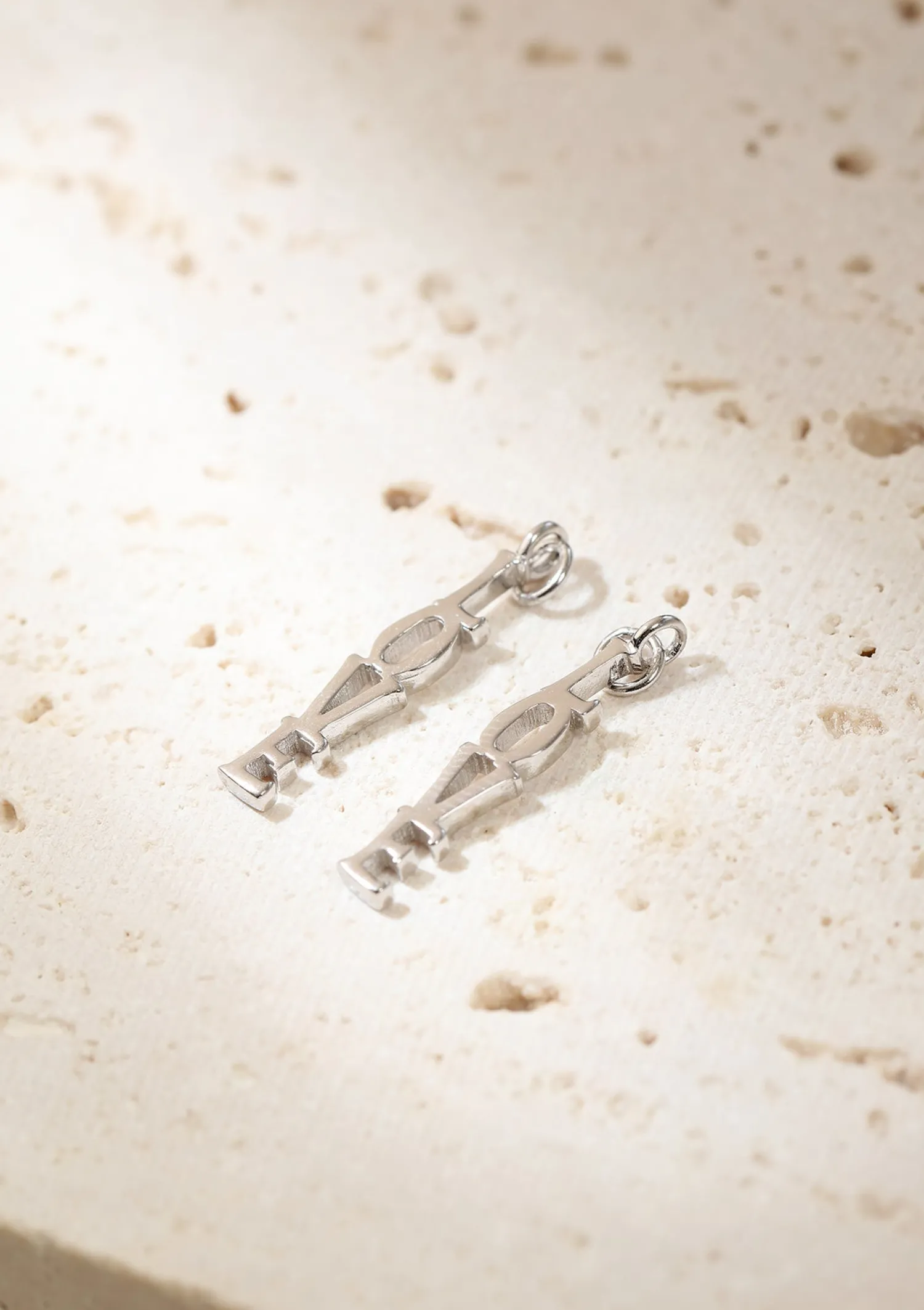 Creolen | Hey Happiness Creolen LOVE Anhänger Sterlingsilber Silver