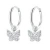 Creolen | Hey Happiness Creolen Schmetterling Anhänger Sterlingsilber Silver