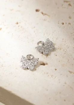 Creolen | Hey Happiness Creolen Schmetterling Anhänger Sterlingsilber Silver
