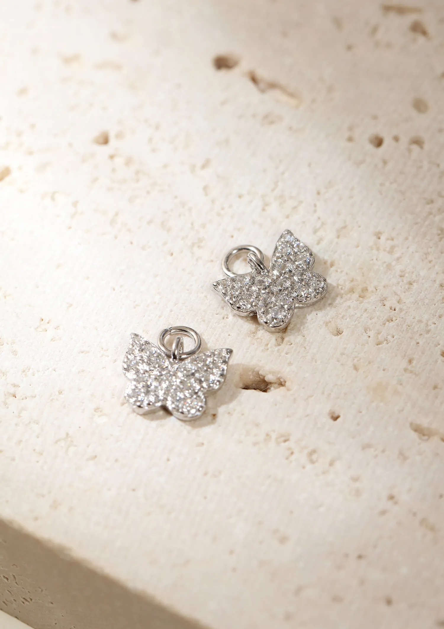 Creolen | Hey Happiness Creolen Schmetterling Anhänger Sterlingsilber Silver