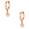 Creolen | Hey Happiness Creolen Strukturierter Kreis Anhänger in Rosegold Rose Gold