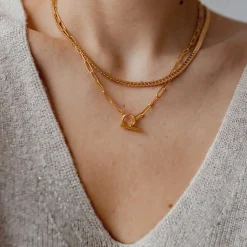 Statement Ketten | Hey Happiness Cuban Link Kette Panzerkette in Gold