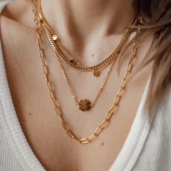 Statement Ketten | Hey Happiness Cuban Link Kette Panzerkette in Gold