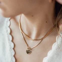 Statement Ketten | Hey Happiness Cuban Link Kette Panzerkette in Gold