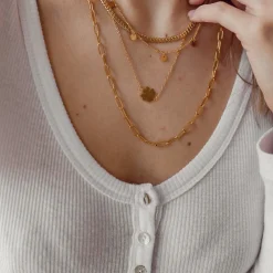Statement Ketten | Hey Happiness Cuban Link Kette Panzerkette in Gold