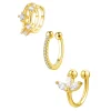 Earring Stack Sets | Ear Cuffs | Hey Happiness Cuff Ohrringe Set aus Sterlingsilber