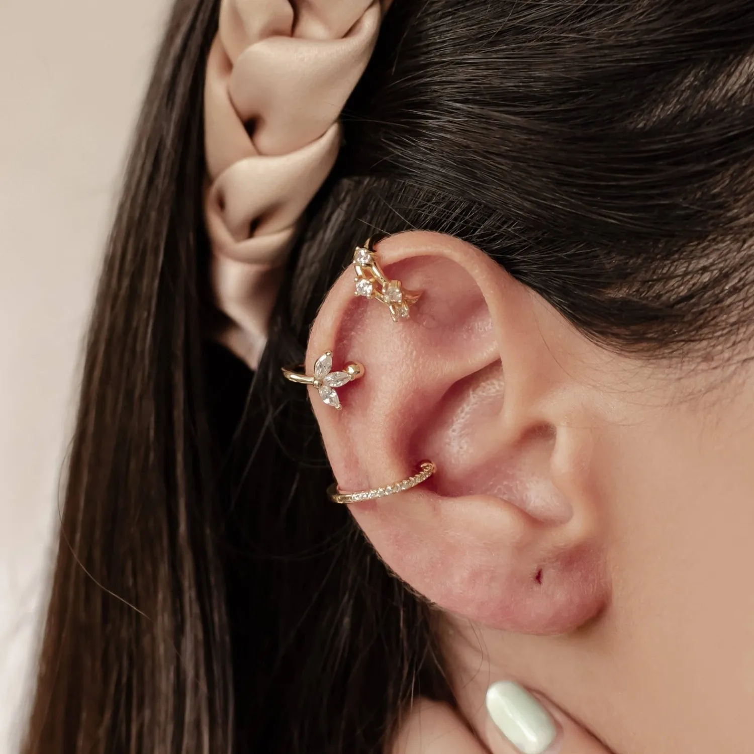 Earring Stack Sets | Ear Cuffs | Hey Happiness Cuff Ohrringe Set aus Sterlingsilber