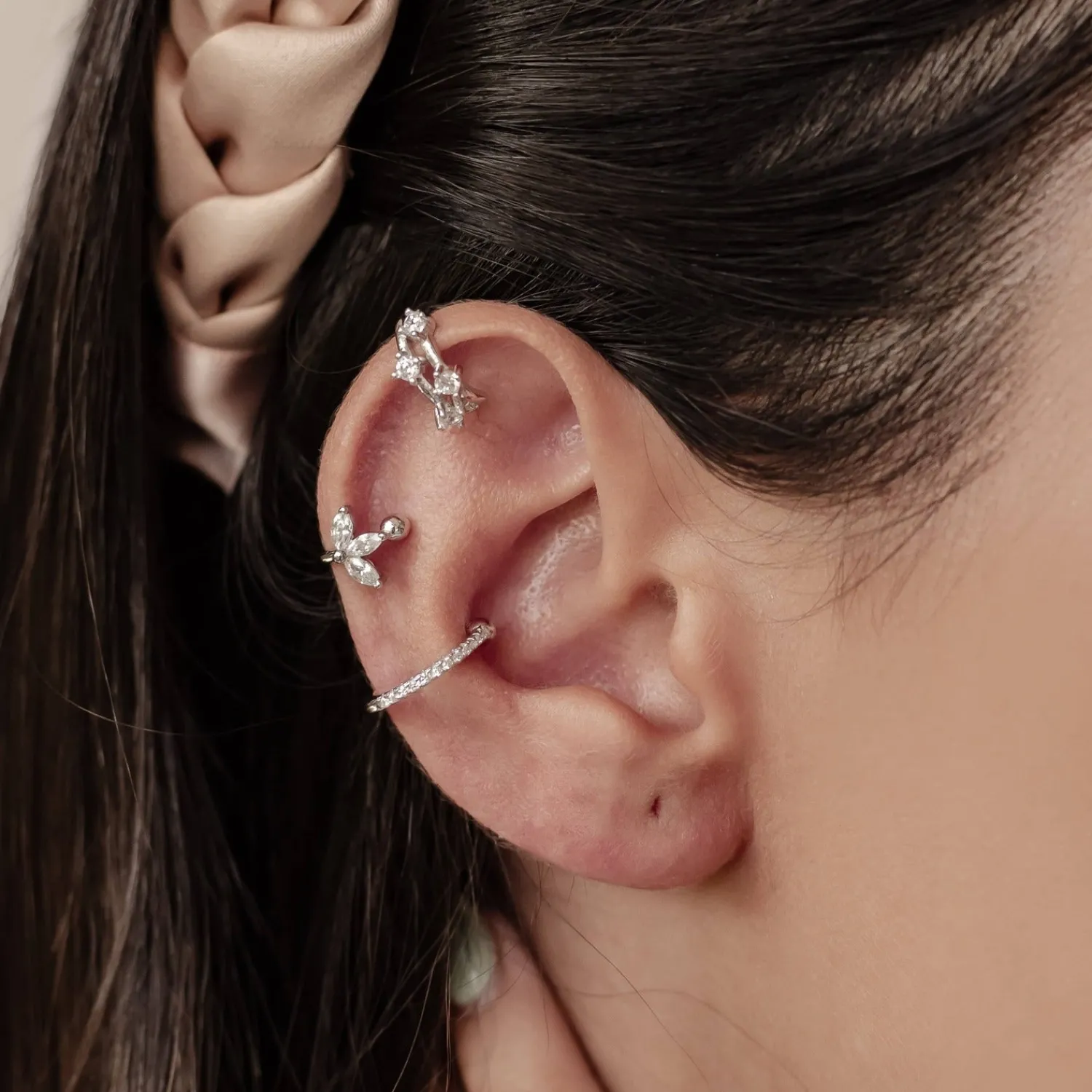 Earring Stack Sets | Ear Cuffs | Hey Happiness Cuff Ohrringe Set aus Sterlingsilber