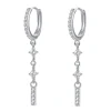 Huggie Ohrringe | Hey Happiness Dangle Huggie Ohrringe mit Stab Sterlingsilber Silver