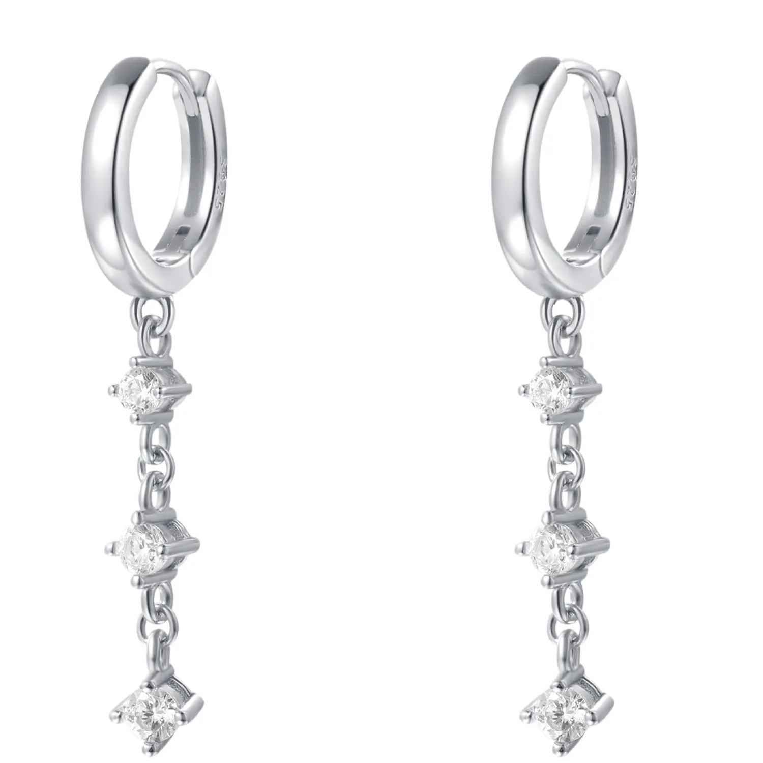 Huggie Ohrringe | Hey Happiness Dangle Huggie Ohrringe Sterlingsilber Silver
