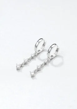 Huggie Ohrringe | Hey Happiness Dangle Huggie Ohrringe Sterlingsilber Silver