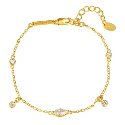 Charm Armbänder | Hey Happiness Dazzle Armkette Sterlingsilber Gold