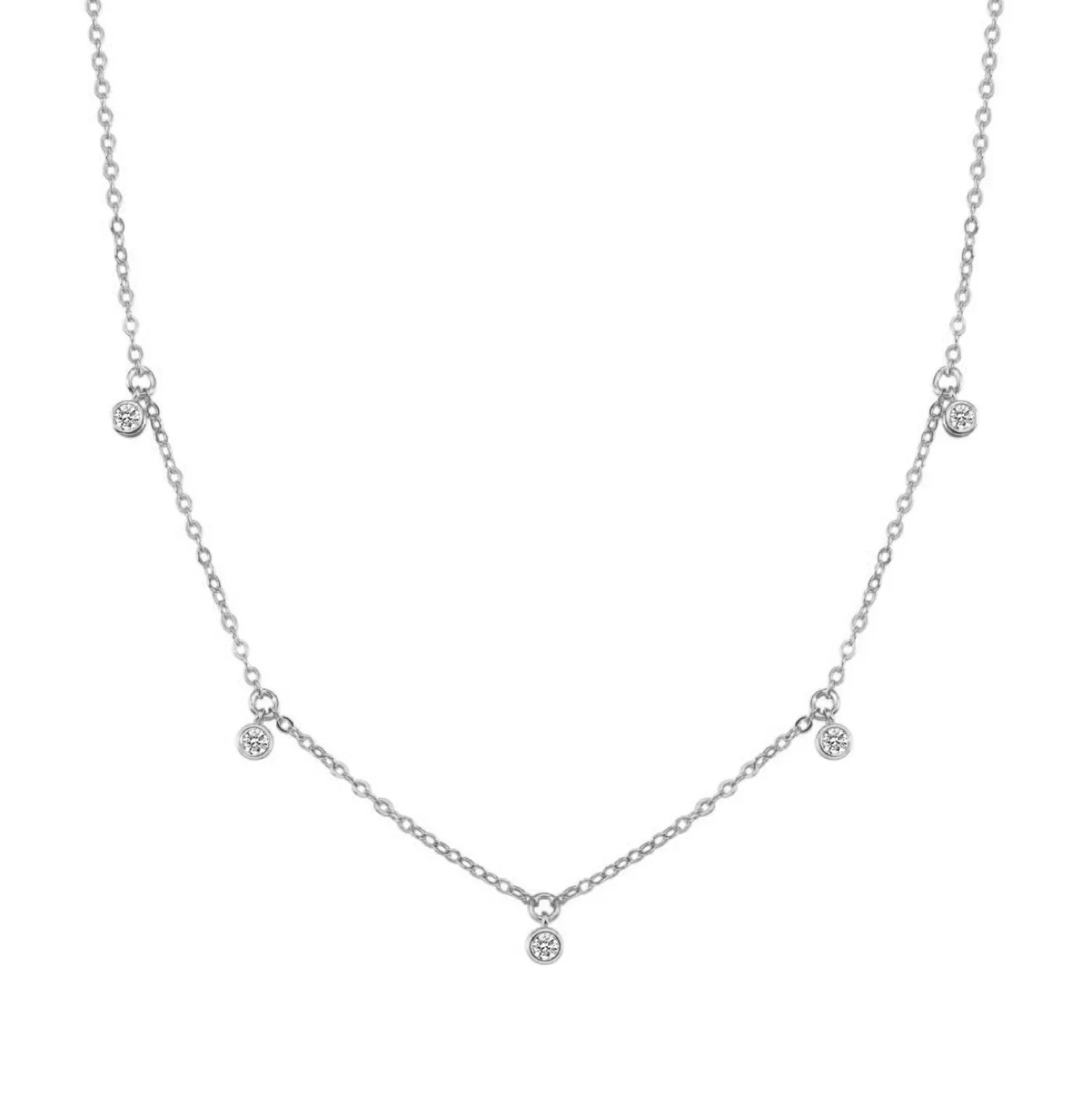 Filigrane Ketten | Hey Happiness Dazzling Zirkonia Kette Sterlingsilber
