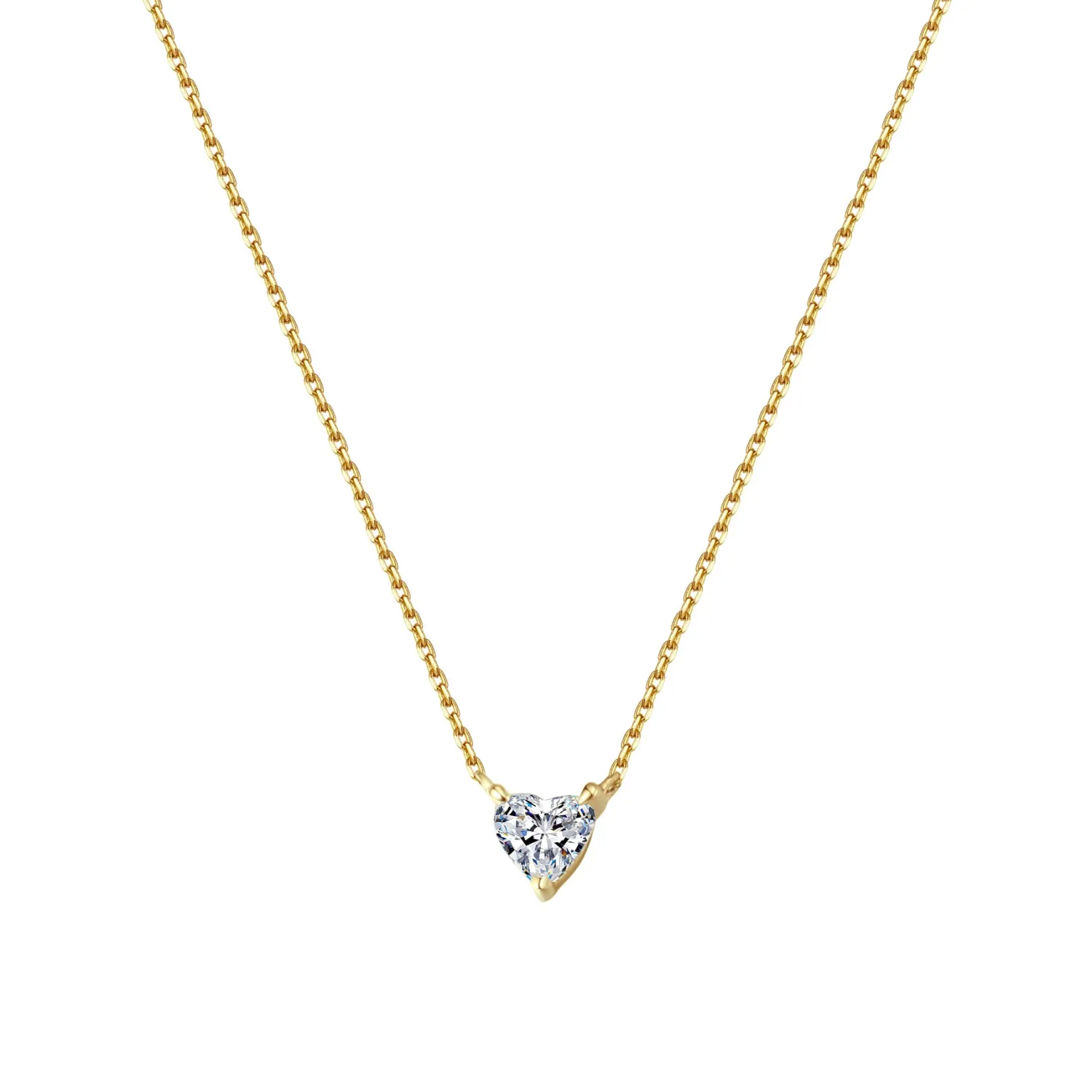 Filigrane Ketten | Hey Happiness Devotion Diamant Herz Anhänger Kette 585 Gold