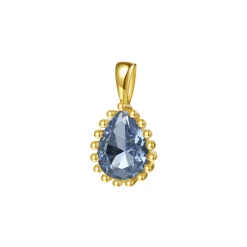Filigrane Ketten | Hey Happiness Dezember Blauer Topas Geburtsstein Halskette Sterlingsilber