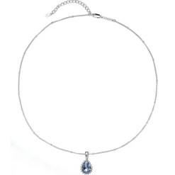 Filigrane Ketten | Hey Happiness Dezember Blauer Topas Geburtsstein Halskette Sterlingsilber