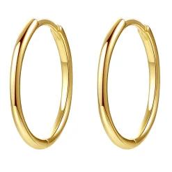 Creolen | Hey Happiness Dünne Creolen aus Sterlingsilber in Gold