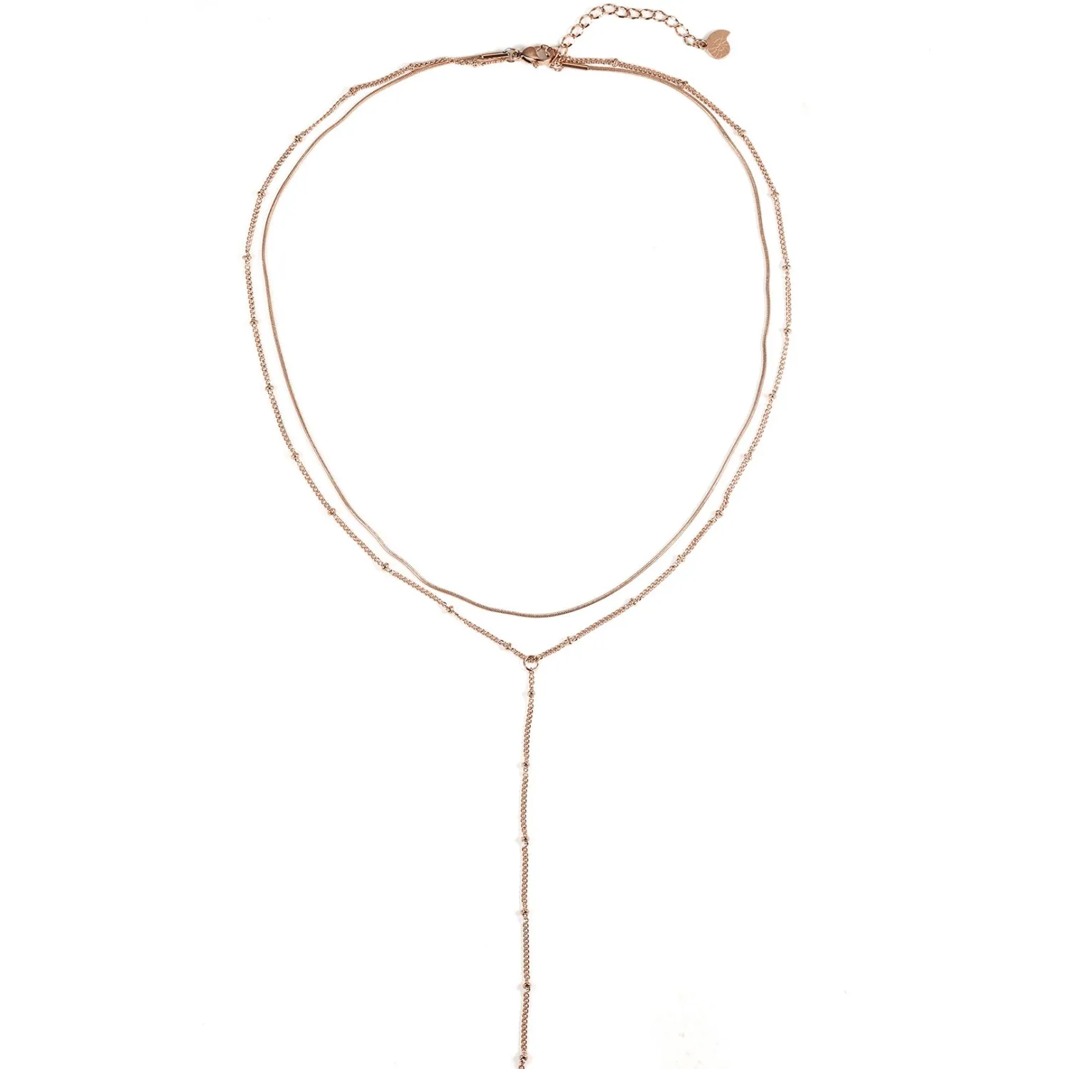 Lariat Necklaces | Filigrane Ketten | Hey Happiness Doppelreihige Kette Y Form