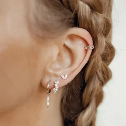 Ear Cuffs | Ohrstecker | Hey Happiness Doppelt Gedrehter Ear Cuff Ohrring Sterlingsilber Silver
