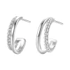 Creolen | Hey Happiness Doppelte Creolen mit Kugeln Sterlingsilber Silver