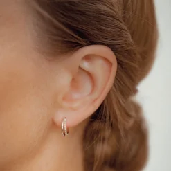 Creolen | Hey Happiness Doppelte Creolen mit Kugeln Sterlingsilber Silver