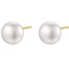 Ohrstecker | Perlenohrringe | Hey Happiness Dot Perlenohrstecker Sterlingsilber Gold