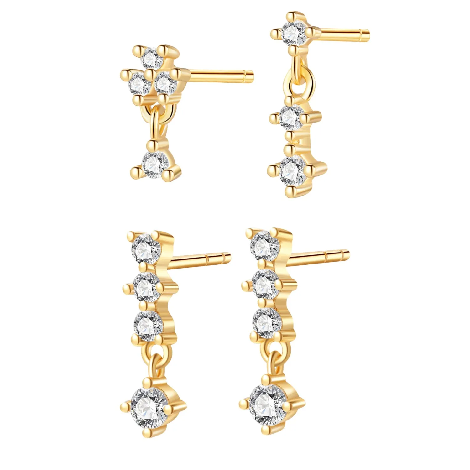 Earring Stack Sets | Hey Happiness Drop Ohrringe Set Sterlingsilber