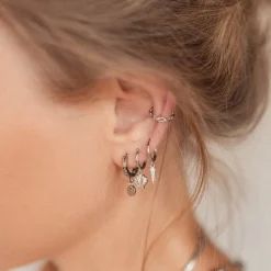 Ear Cuffs | Ohrstecker | Hey Happiness Ear Cuff Ohrring im Kettendesign Sterlingsilber Silver