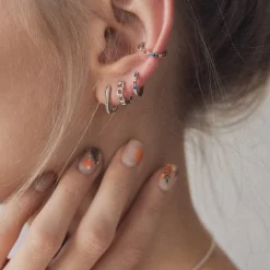 Ear Cuffs | Ohrstecker | Hey Happiness Ear Cuff Ohrring im Kettendesign Sterlingsilber Silver