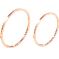 Schlichte Ringe | Hey Happiness Edelstahl Ring Set in Rosegold Rose Gold
