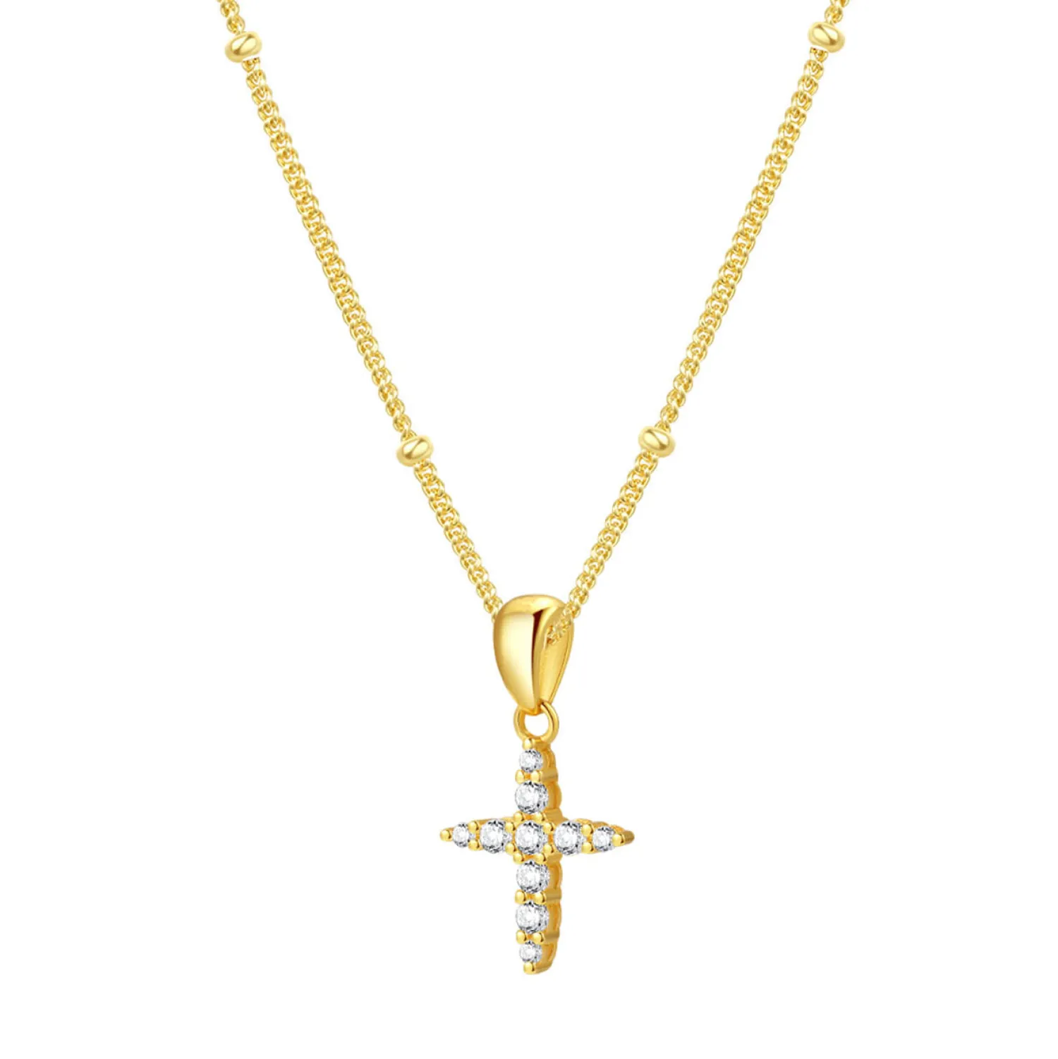 Anhänger | Filigrane Ketten | Hey Happiness Edelstein Kreuz Anhänger Kette aus Sterlingsilber