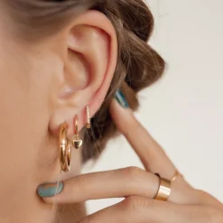 Earring Stack Sets | Creolen | Hey Happiness Einzelner Ohrring Stacking Schmuckset aus Vereten Creolen Gold