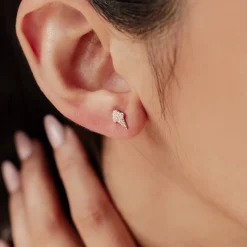 Ohrstecker | Hey Happiness Eistüte mit Eiskugel Ohrstecker Sterlingsilber